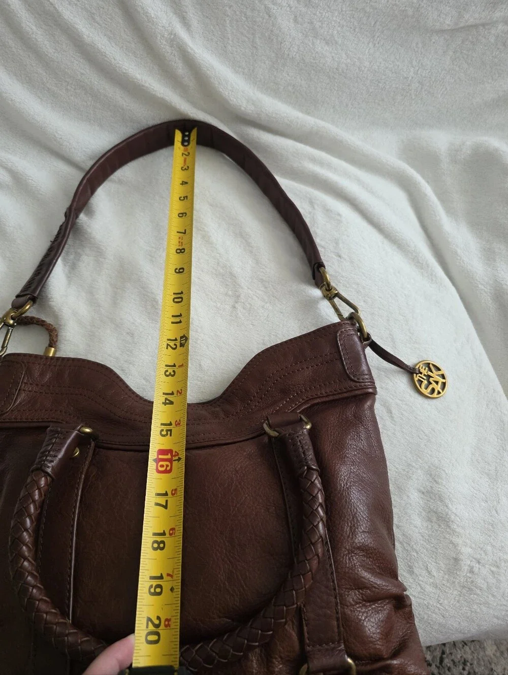 Y2k The Sak Leather Hobo Bag Tote Satchel Boho Western Chic Brown